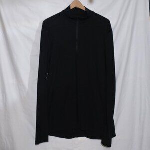 Icebreaker Merino 200 Man's 1/4 Zip Pullover - Black - Sz XL*